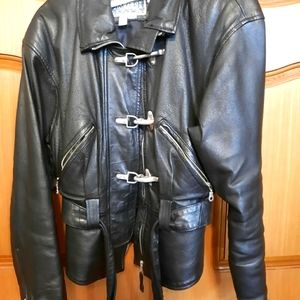 Leather jacket,  10-12 size, not new,  good condition